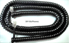 Black 25Ft Long Handset Cord for NEC Electra Elite Phone DTU 8D 16D 32D Curly