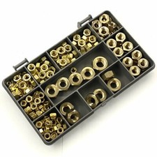 241 PIECE SOLID BRASS M3 M4 M5 M6 M8 M10 M12 METRIC ASSORTED HEX FULL NUTS KIT