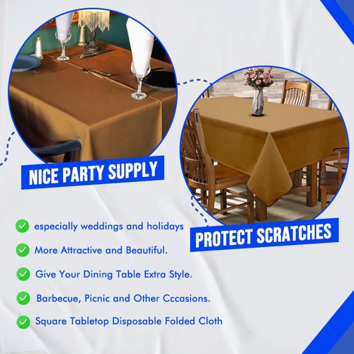 25 Cubierta de mesa de papel plegado tela surtido vajilla para boda buffet 90x90cm - Imagen 48 de 108
