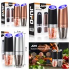 JUFO Gravity Sensor Automatic Electric Salt And Pepper Grinder Mill Set UK Selle