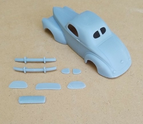 ABS-LIKE RESIN 3D PRINTED 1/43 1941 WILLYS COUPE BODY. GASSER DRAG - Picture 3 of 10