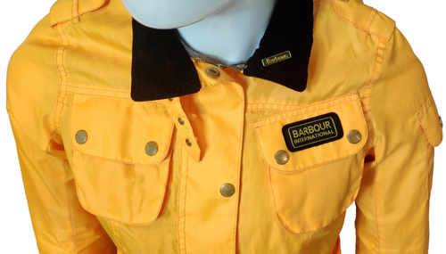 Barbour International Damas Arco Iris Amarillo Talla UK 12/US 8/EU 38 ✅ - Imagen 3 de 11