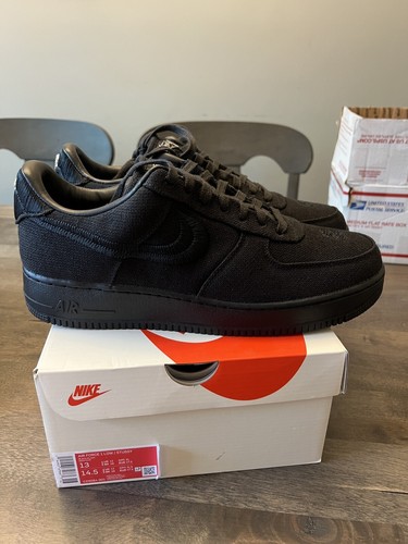 STUSSY NIKE AIR FORCE 1 LOW BLACK (CZ9084-001) BRAND NEW US 13 - FREE SHIPPING - Picture 3 of 6