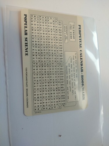 COLLECTIBLE (197X) FUTURE CALENDAR (Perpetual) Great Future Art (Future Report) - Picture 11 of 12