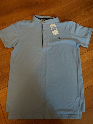 Jungen Alter 12 Matalan hellblau Opa Kragen schmal Smart T neu mit Etikett