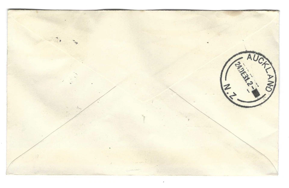 NOVA ZELÂNDIA 1931 PRIMEIRO CORREIO AÉREO OFICIAL DE NATAL AMARRADO "GISBORNE" 24 DE DEZEMBRO 31 - Imagem 2 de 2