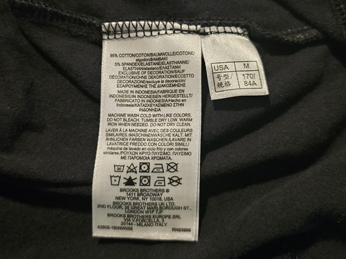 Brooks Brothers Damen Gr. Medium Tee T-Shirt schwarz kurzarm bestickt - Bild 5 von 7