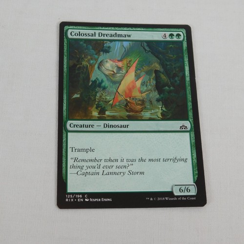 Colossal Dreadmaw Magic The Gathering 2018 Green Creature Dinosaur 125/196 Rivals of Ixalan - Imagen 7 de 10