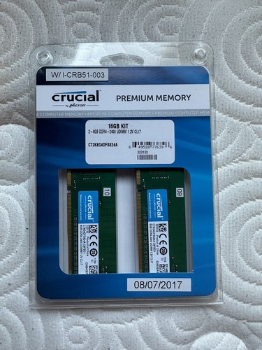 Crucial 16GB DDR4 2400 (PC4 19200) 288-Pin UDIMM 2Rx8 CL17 1.2v Memory RAM NEW - Picture 1 of 2