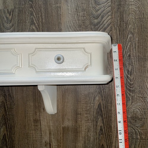 Vintage Homco HOME Interiors 3 (Faux) Drawers Wall Shelf White 21" x 7" deep - Picture 20 of 20