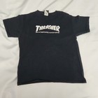 Vintage Thrasher Skateboard Magazine T-Shirt Youth Medium Black Short Sleeve