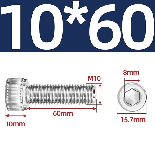Tornillos hexagonales Allen de rosca izquierda A2 304 acero inoxidable M3 M16 - Imagen 71 de 118