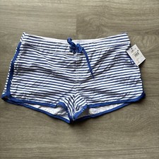 NWT O'Neill Sea Level 2" Board Shorts White/Blue Striped Women's Size 5