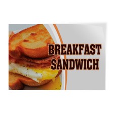 Decal Stickers Breakfast Sandwich Advertising Printing A Vinyl Store Sign Label