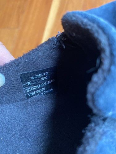 LL Bean Women’s Dark Blue Suede Slip-On Round Toe Mules Clogs Size 8 Wide - Picture 9 of 9