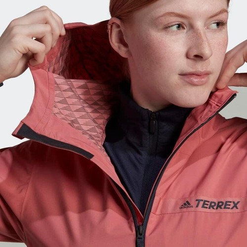 NEW adidas womens S SMALL Terrex Multi RAIN.RDY 2.5-Layer Rain Jacket HF3276 - Picture 8 of 8