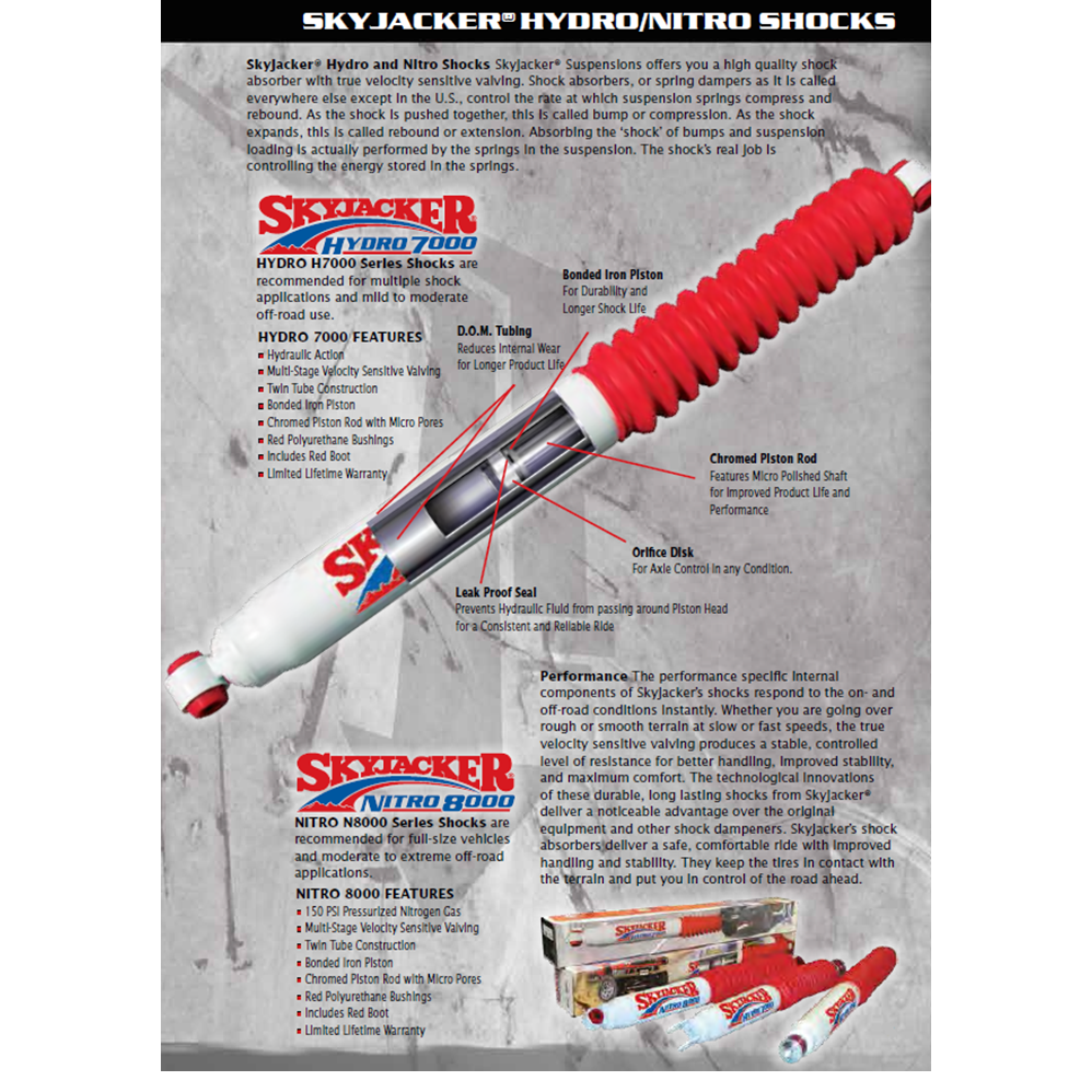 H7052-H7060 – Hydro 7000 Hydraulic Action Shocks With Red Boots