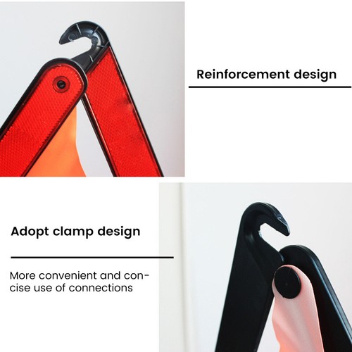 Auto Car Safety Emergency Reflective Warning Triangle Car Foldable Stable Sgt - Picture 7 of 10