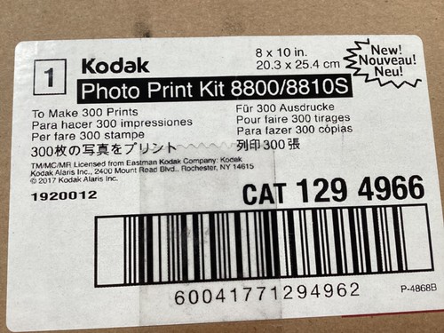 Kodak Photo Print Kit 8800 8810S 8x10 Thermal Paper & Ribbon 300 prints 1294966 - 第 3/4 張圖片