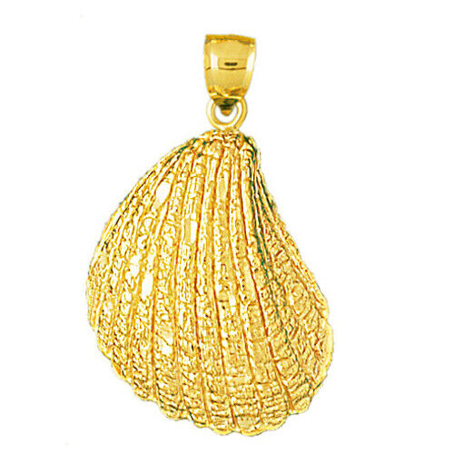 Colgante de molusco concha marina mejillón oro 14K - Imagen 1 de 2