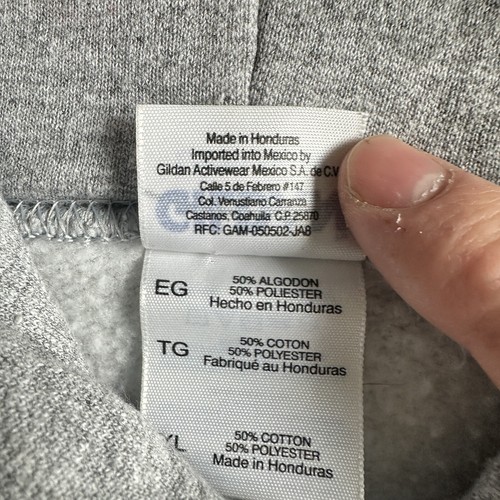 Vintage Gildan ultra blend light Gray Hoodie size XL - Picture 12 of 18