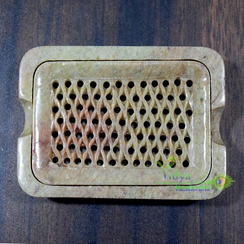 Jabón de mármol indio Jabón Titular Rectángulo Decoración del baño Regalo pulido - Imagen 5 de 6