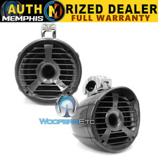  2 MEMPHIS 15-MM62T GRAY 6.5" MARINE 2 OHM 200W BOAT TOWER SPEAKERS PAIR NEW