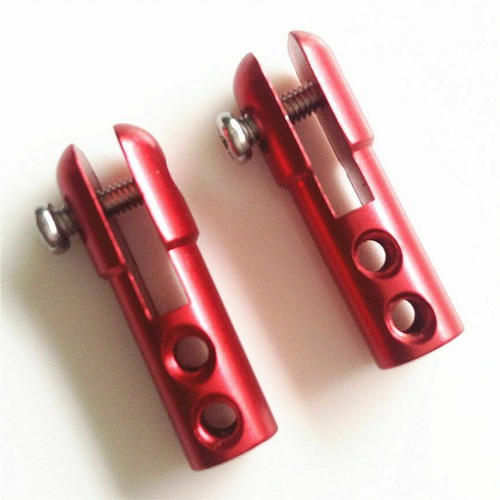 New 2Pcs CNC Aluminum Servo Rudder Arm Linkage Clip Adaptor For RC Boat - Picture 2 of 4