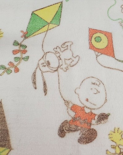 Vintage Erdnüsse Snoopy & Gang Decke ERDNÜSSE Glück Fliegen eines Drachen 60 Zoll x 90 Zoll - Bild 6 von 11