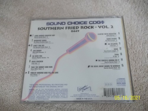 NEW SOUND CHOICE CDG+ SPOTLIGHT KARAOKE SERIES CD SOUTHERN FRIED ROCK VOL 2 8449 - Imagen 2 de 2
