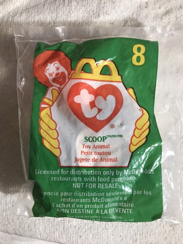 1998 Mcdonalds teende beanie babies plush toy-# 8 Scoop the pelican NWT - Picture 1 of 3