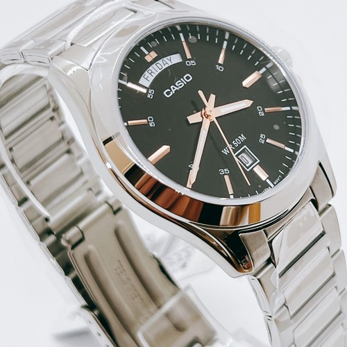 CASIO STANDARD MTP-1370D-1A2 Quartz Black Dial Analog Round From Japan 39.8mm - Picture 6 of 15