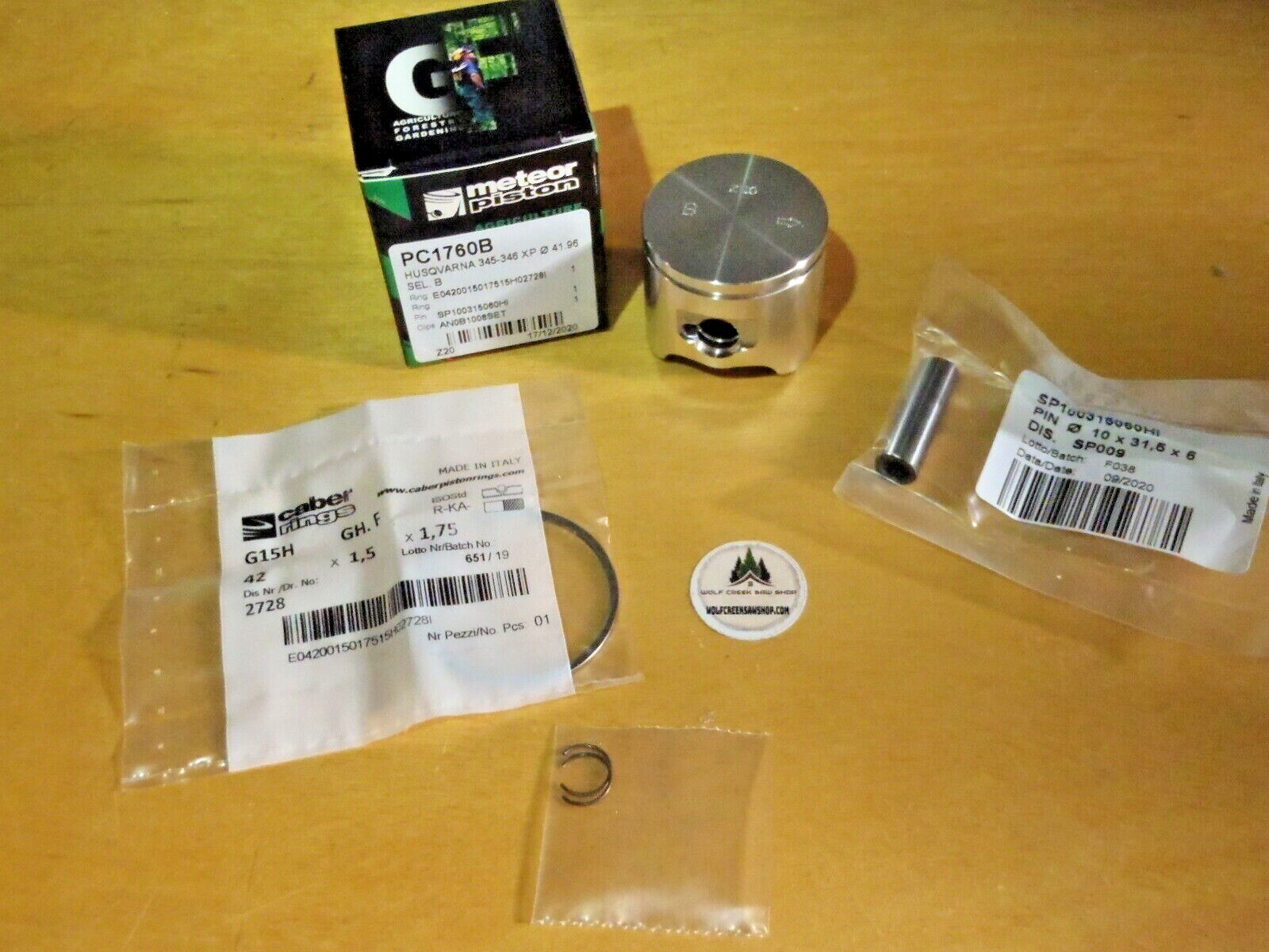 Kit pistone Meteor per Husqvarna 346XP vecchio modello 42mm Italia Caber
