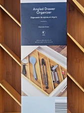 Bamboo Angled Drawer Organizer | Kirkton House | Modular Storage Tray