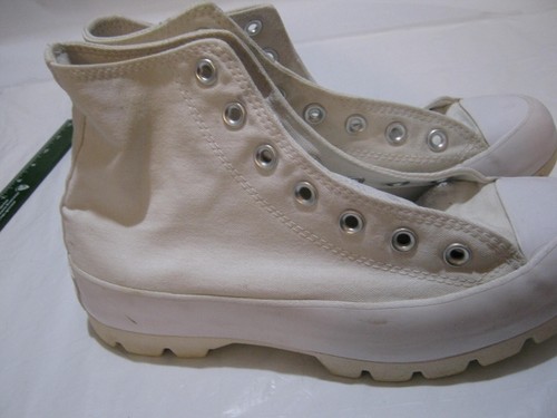 Converse Shoes Womens 8  High Top Sneakers 565902C White Canvas Lace Up - Picture 6 of 13