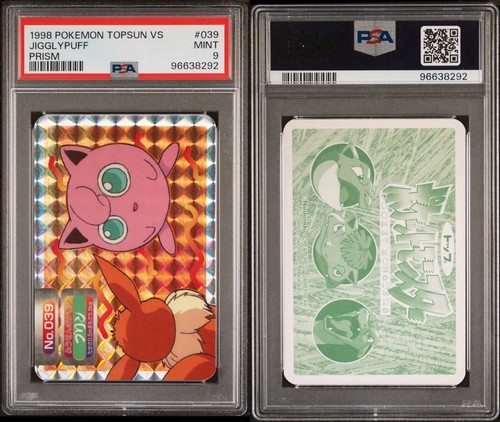PSA 9 Jigglypuff vs Eevee Prism #039 Topsun Battle Japanese Pokémon 1998 ⭐Pop 4⭐ - Picture 4 of 4
