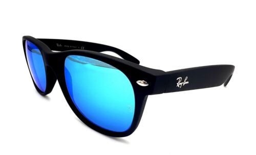 Ray Ban New Wayfarer Sonnenbrille schwarz matt 2132 622/17 blau 55 mm - Bild 4 von 7