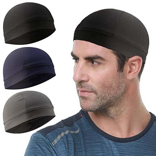 3PCS Men Skull Cap Helmet Liner Quick Drying Outdoor Cycling Running Beanie Hat - Picture 11 of 11