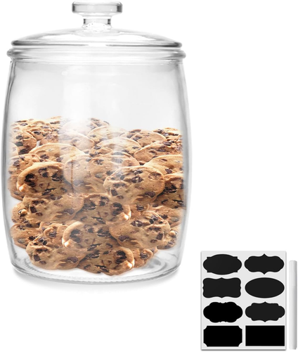 1/2 Gallon Glass Jars, Cookie Jar & Candy Jar with Lid, Large Food Storage Conta - Picture 9 of 12