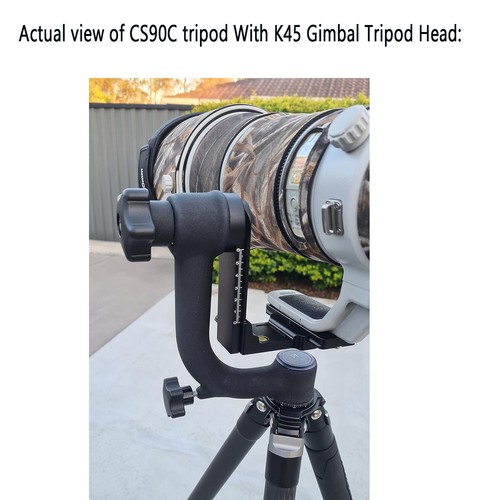 Tripod Gimbal Head Heavy Duty Alloy Gimbal Head Arca Type Quick Release Plate - Imagen 10 de 10