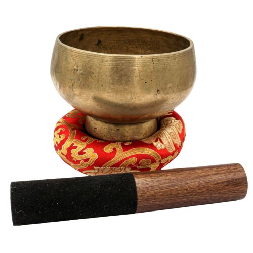 Seltene 80 Jahre alte antike handgeschlagene Singschale Bronze tibetischer Vintage Nepal - Bild 2 von 7