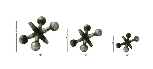 CosmoLiving by Cosmopolitan Metal Jack Decorative Sculpture Home Decor Statue... - Picture 6 of 12