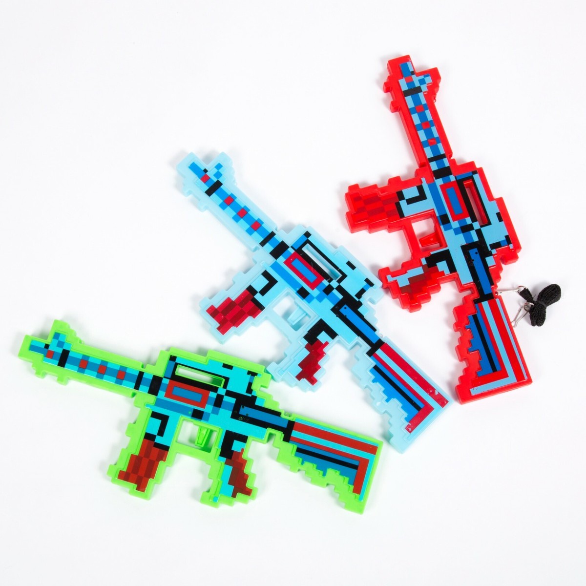 LED Pixel Rifle Guns with Sound Set of Diamond Pixel LED Light