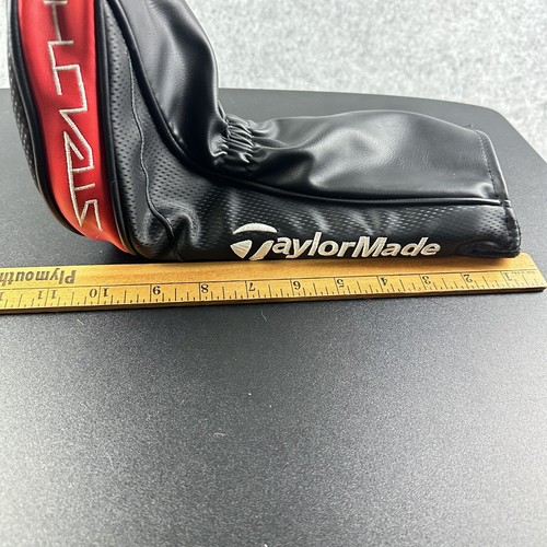TaylorMade Stealth Driver Head Cover Golf Black Red Protector Embroidered Logo - Picture 9 of 12