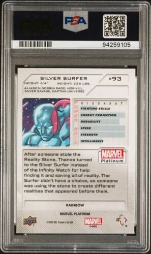 Silver Surfer #93 Rainbow PSA 9 Upper Deck 2023 Marvel Platinum - Picture 2 of 3