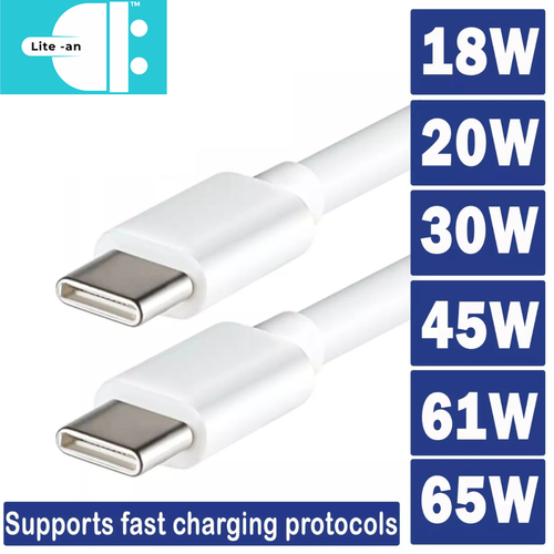 0,5m - 3m USB C na USB C SZYBKIE ŁADOWANIE PD 60W DUAL TYP C ŁADOWANIE KABEL SYNCHRONIZACJI DANYCH - Zdjęcie 4 z 10