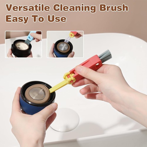 3 in 1 Cup Lid Cleaning Brush, 3 Pack Multifunctional Crevice Gap Cleaner Brush - Picture 3 of 6