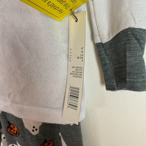 NWT Rae Dunn Trick or Treat Basic Crewneck Snug Fit Pajamas PJ'S Unisex Size 4T - Picture 4 of 9