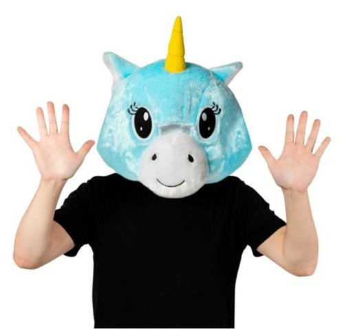 Plush Head Unicorn Giant Head Mask Children's & Adults Fancy Costume Brand New - Picture 3 of 3