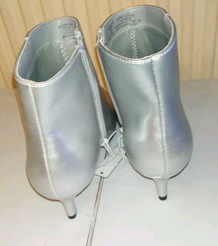 Silberne Stiefeletten Kitten Heels spitz Party Größe UK 6,5 EU 39,5 - Bild 4 von 12